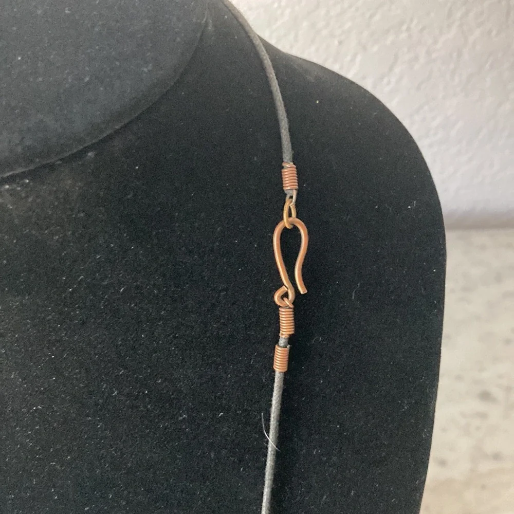 Murano Glass Necklace Artist Studio Made Purple Beads - Picture 6 of 8